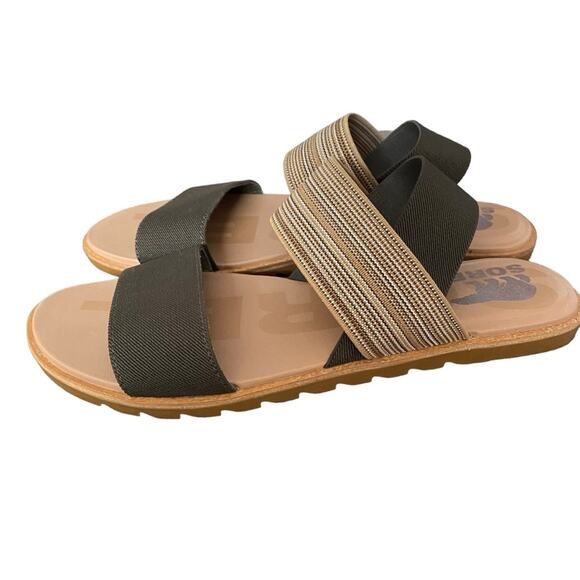 Sorel Ella II Two Strap Olive Green Sandals size 8.5 - Picture 7 of 10